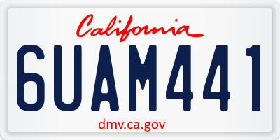 CA license plate 6UAM441