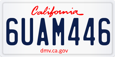 CA license plate 6UAM446