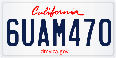 CA license plate 6UAM470