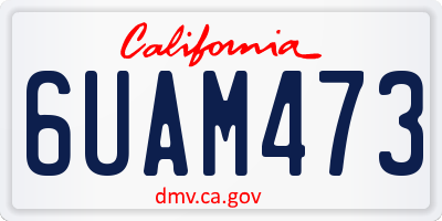CA license plate 6UAM473