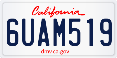 CA license plate 6UAM519