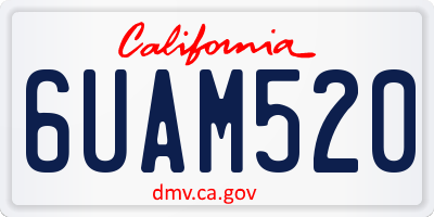 CA license plate 6UAM520