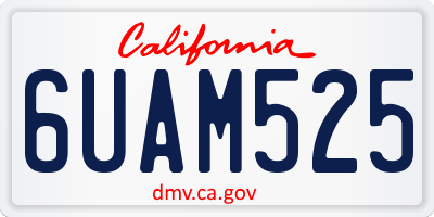 CA license plate 6UAM525