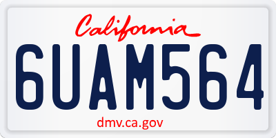 CA license plate 6UAM564