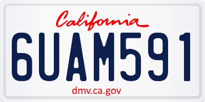 CA license plate 6UAM591