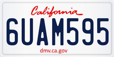 CA license plate 6UAM595