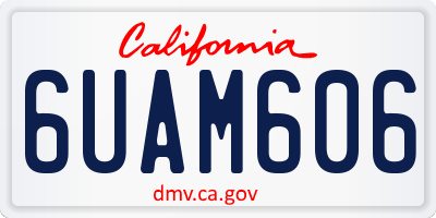 CA license plate 6UAM606