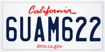 CA license plate 6UAM622