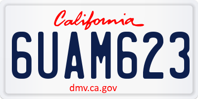 CA license plate 6UAM623