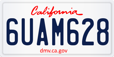 CA license plate 6UAM628