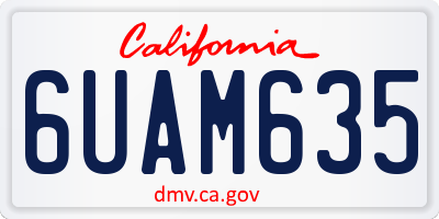 CA license plate 6UAM635