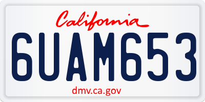 CA license plate 6UAM653