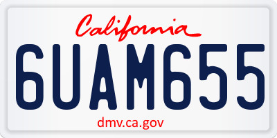 CA license plate 6UAM655