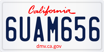 CA license plate 6UAM656