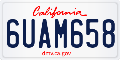 CA license plate 6UAM658