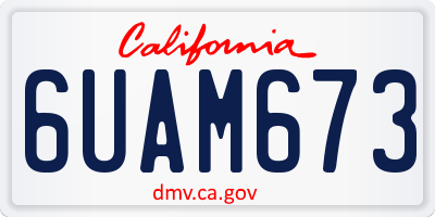 CA license plate 6UAM673