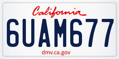 CA license plate 6UAM677