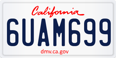 CA license plate 6UAM699