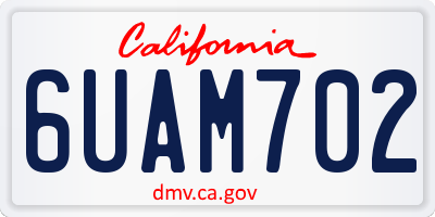 CA license plate 6UAM702