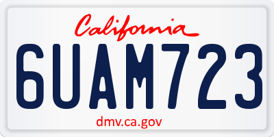 CA license plate 6UAM723