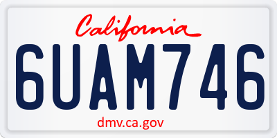 CA license plate 6UAM746