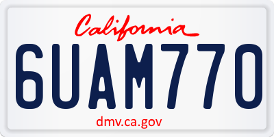 CA license plate 6UAM770