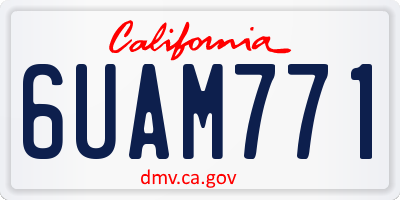 CA license plate 6UAM771