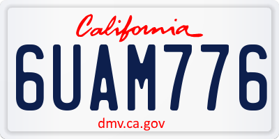 CA license plate 6UAM776