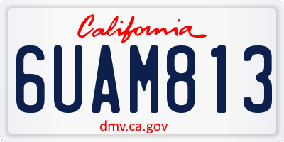 CA license plate 6UAM813
