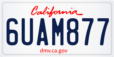 CA license plate 6UAM877