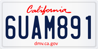 CA license plate 6UAM891