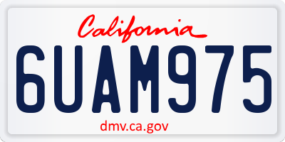CA license plate 6UAM975