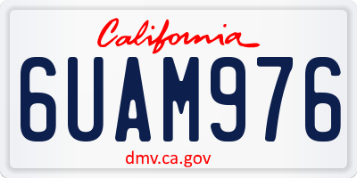 CA license plate 6UAM976