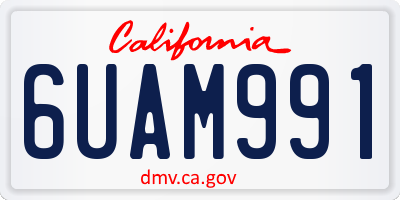 CA license plate 6UAM991