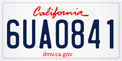 CA license plate 6UAO841