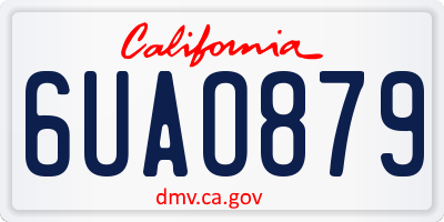 CA license plate 6UAO879
