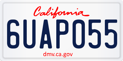 CA license plate 6UAP055