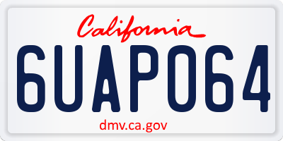 CA license plate 6UAP064