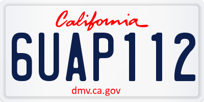 CA license plate 6UAP112