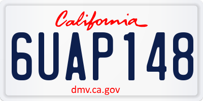 CA license plate 6UAP148