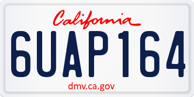 CA license plate 6UAP164