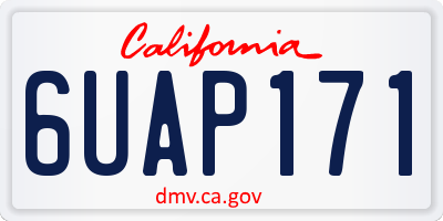 CA license plate 6UAP171