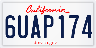 CA license plate 6UAP174