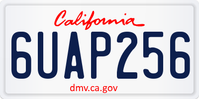 CA license plate 6UAP256
