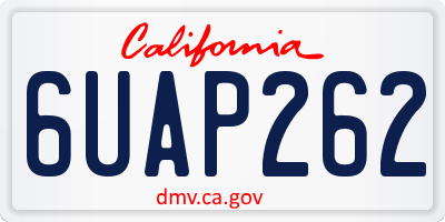 CA license plate 6UAP262