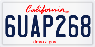 CA license plate 6UAP268