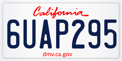 CA license plate 6UAP295
