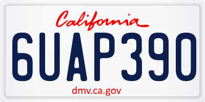 CA license plate 6UAP390