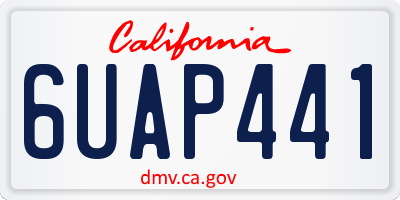 CA license plate 6UAP441
