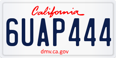 CA license plate 6UAP444